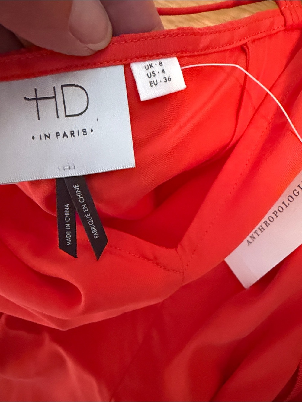 Anthropologie- HD in Paris Vibrant Coral Strappy Maxi Dress - Picture 11 of 13